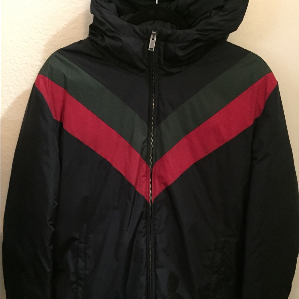 Gucci quilted feather and down blend jacket